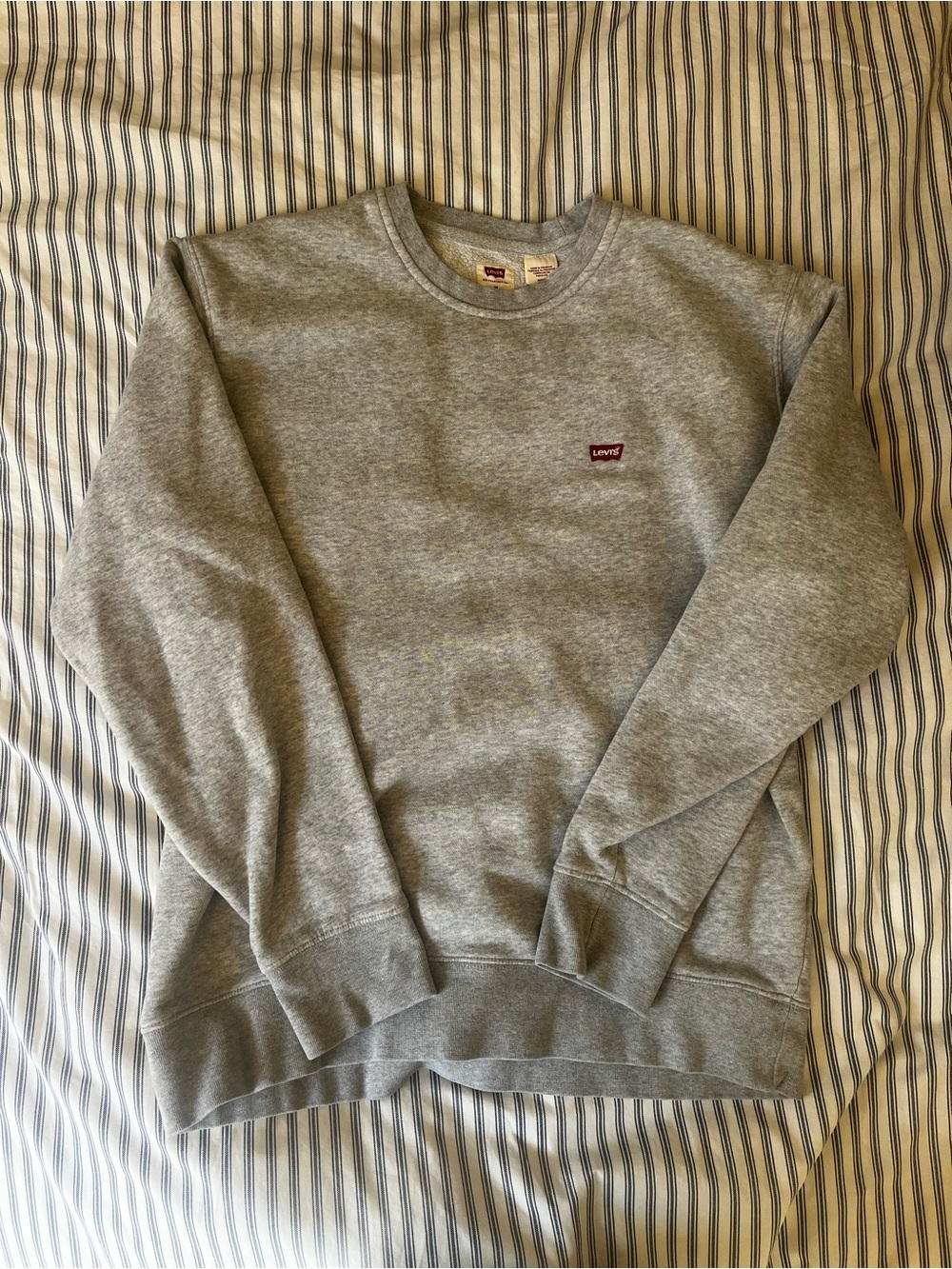 Levi's Gray Crewneck Sweatshirt 80% Cotton